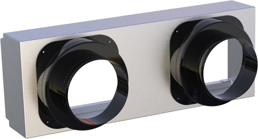 Afbeeldingen van PWW400561: Uitblaasplenum geïs met 2 x diam 200 voor S-3650PF3E-MF3E5A(B)