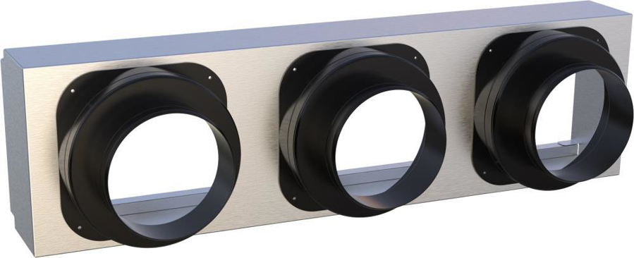 Image de PWW500009: Plénum de soufflage CZ-UD60MM-T avec 3 x diam 160/200 pour UD3EA