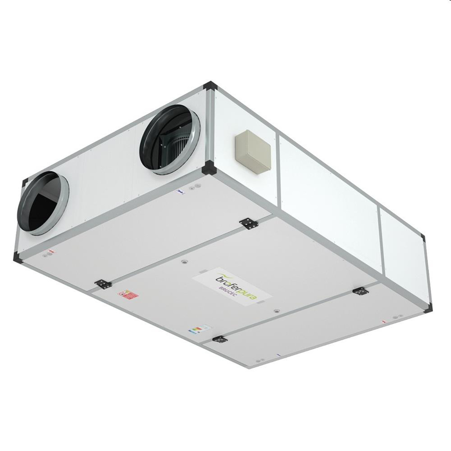 Image de BRUCECO133500: Unité de récupération de chaleur horizontale avec moteur EC conf 13 3500 m³/h 240 Pa