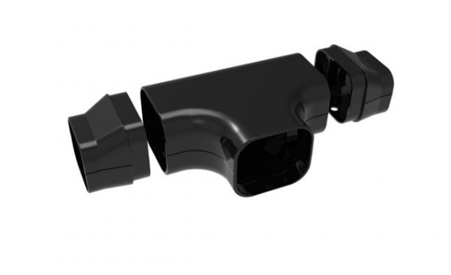 Image de SCD100327: Excellens T-piece DT72-EXC Noir (3pcs) (1x T-piece 100 + 2x reduction 72)