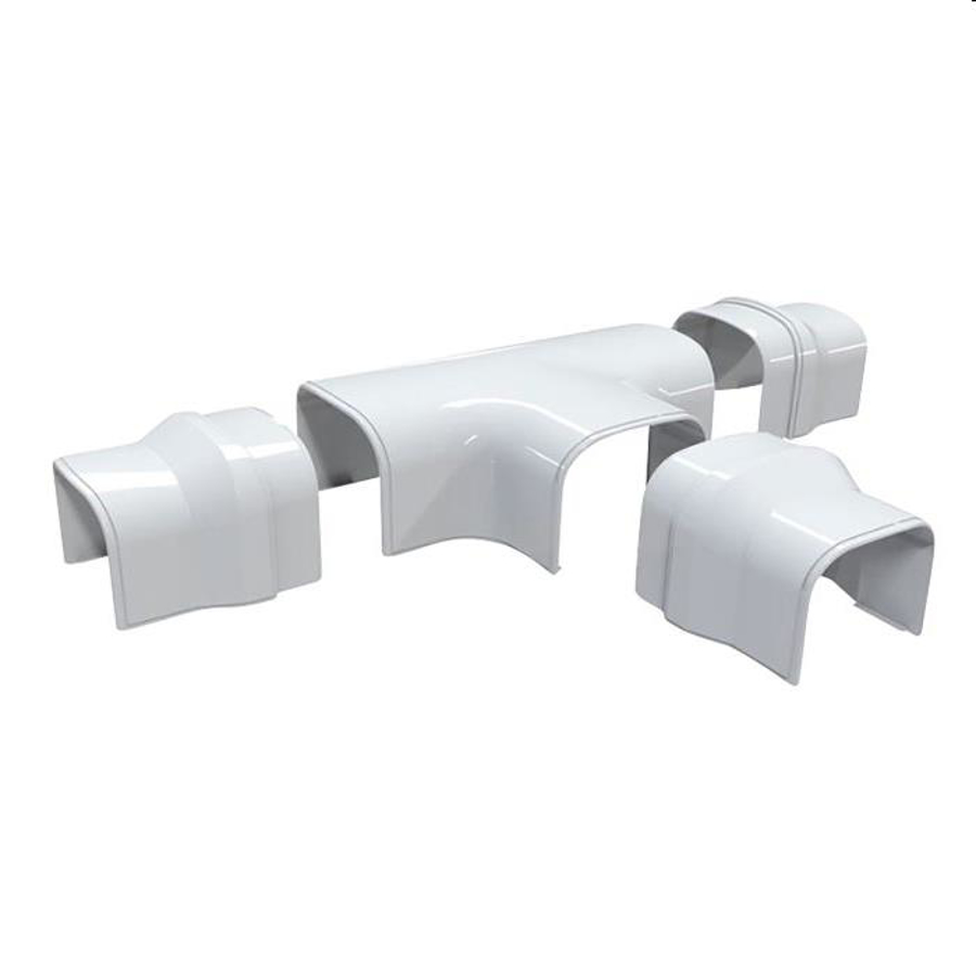Image de SCD100118: Optimat T-pièce DT135 blanc (3pcs) RAL 9010