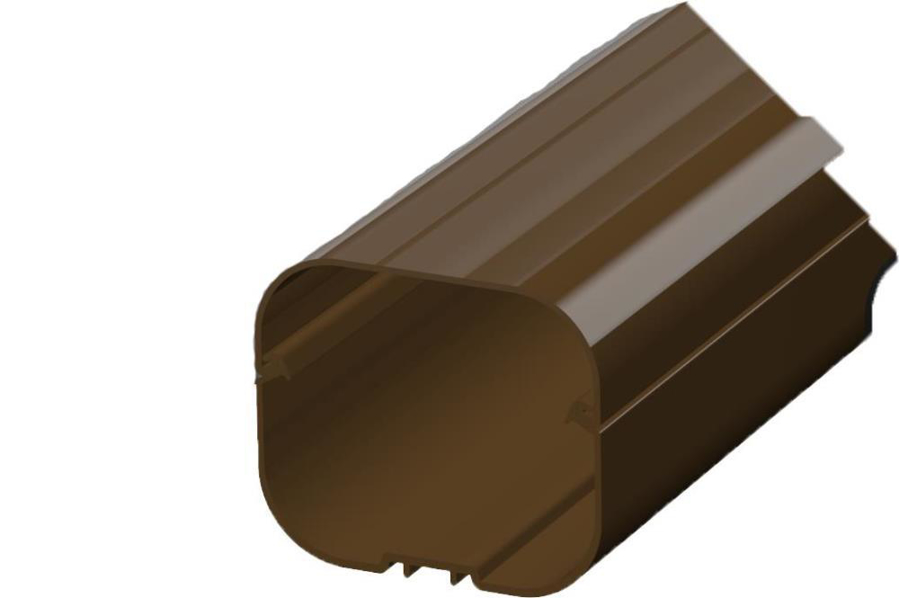 Image de SCD100618: Goulotte T-100 EXC Brun (5x2m) RAL 8017