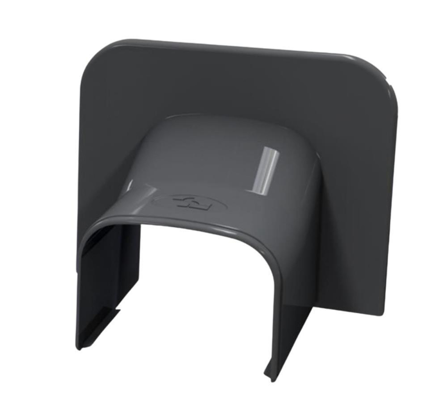 Afbeeldingen van SCD100413: Optimat plat eindstuk TA102 antraciet (3st) RAL 7016