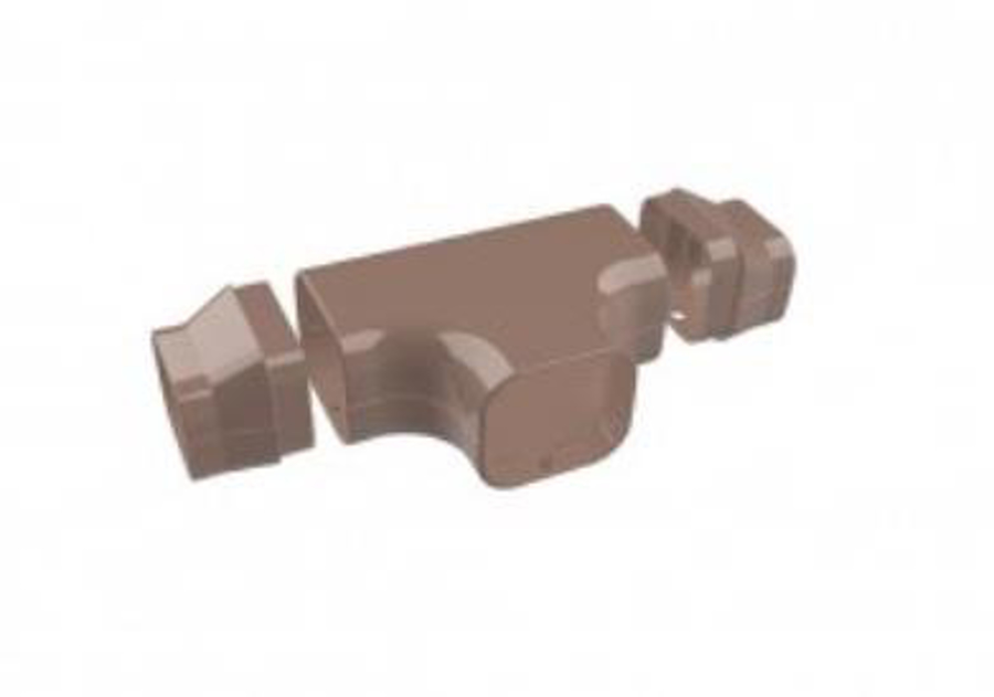 Image de SCD100478: Excellens T-piece DT72-EXC Brown (3pcs) (1x T-piece 100 + 2x reduction 72)