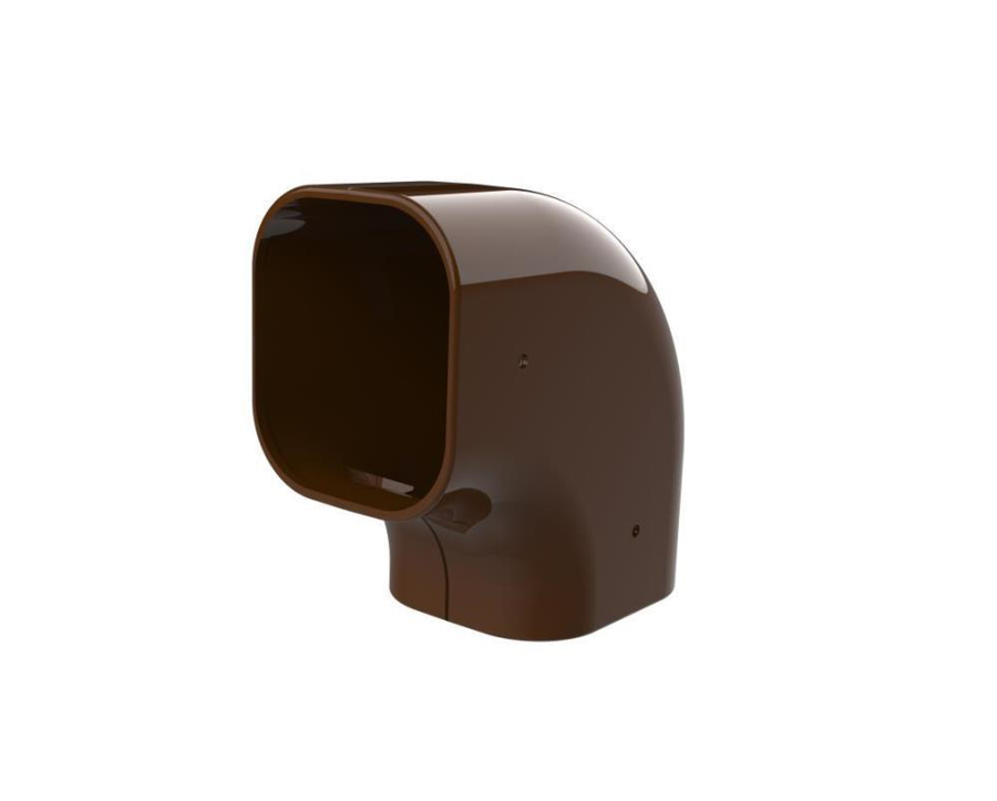 Afbeeldingen van SCD100481: Excellens platte bocht 90° CP100-EXC Bruin (3st) RAL 8017