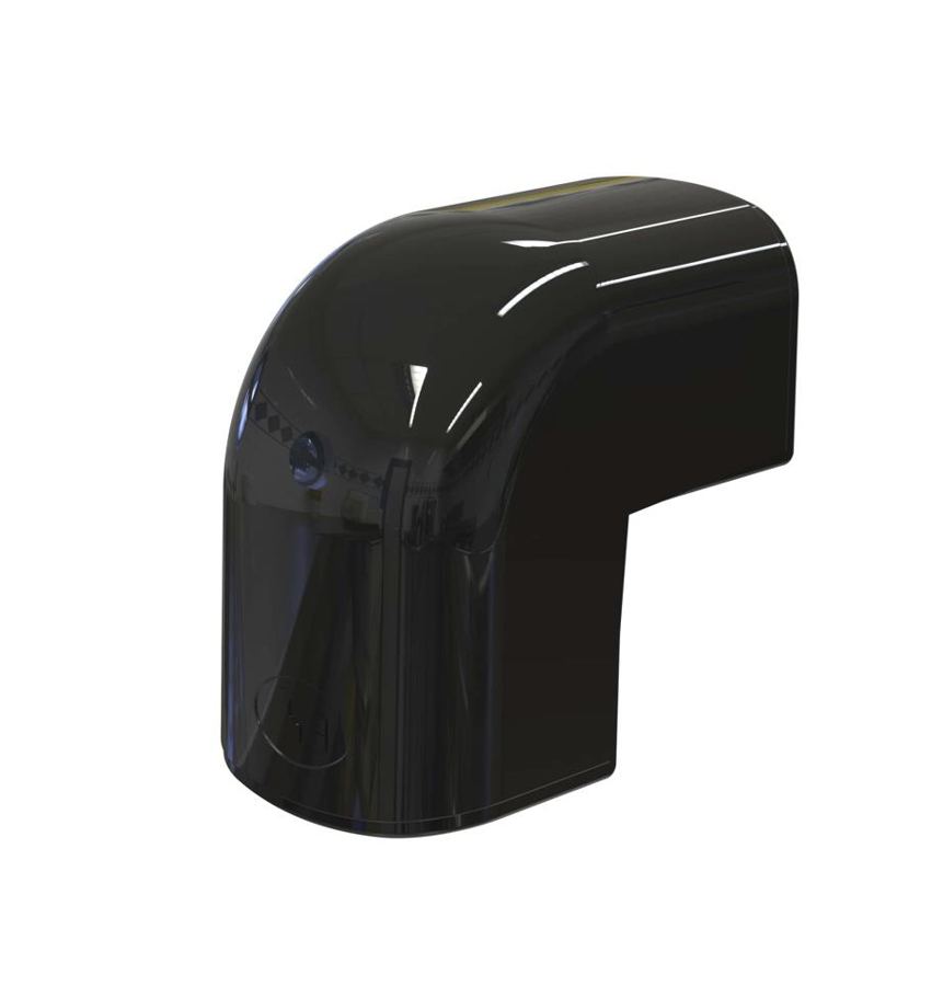 Image de SCD100385: Optimat coude extérieur 90° CAE75 noir (5pcs)