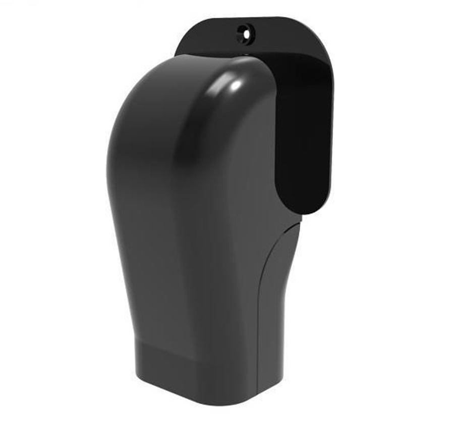 Image de SCD100301: Cache-mur carré Excellens TMQ100-EXC Noir (3 pièces) RAL 9005