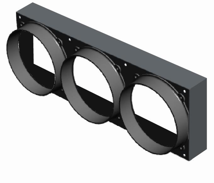 Afbeeldingen van AHRD0464II: Aanzuigplenum 6 x diam 160 mm voor Ducto FNC 1000 (niet geïsoleerd)